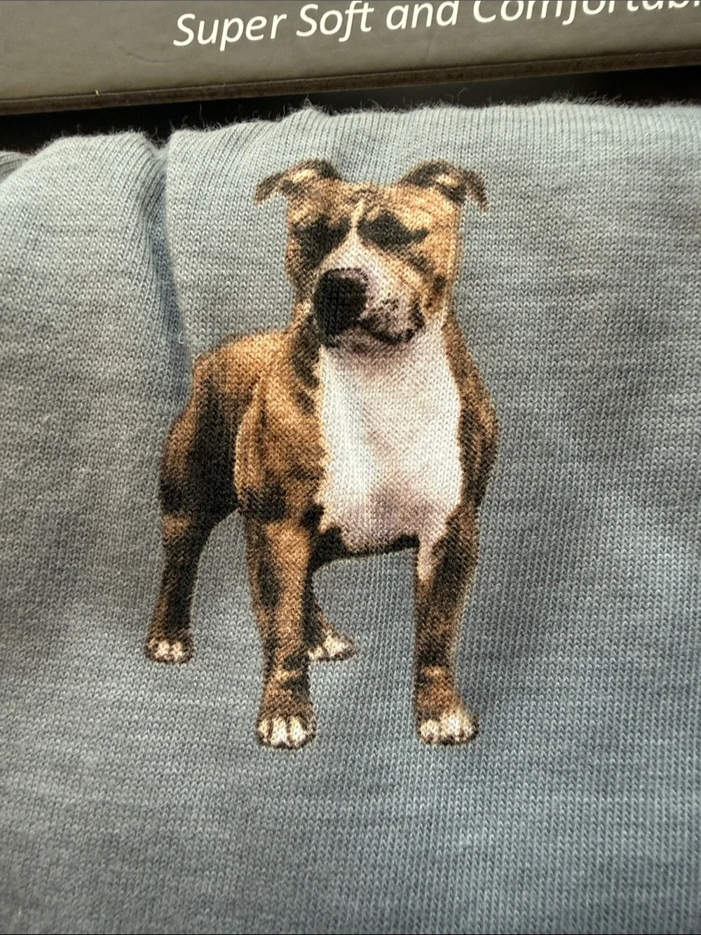 Comfies Women's Lounge/Sleep Shorts - Gray Dog Print Pit Bull XL